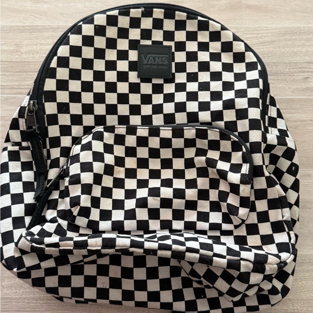 Vans Black and White Checkered Backpack
